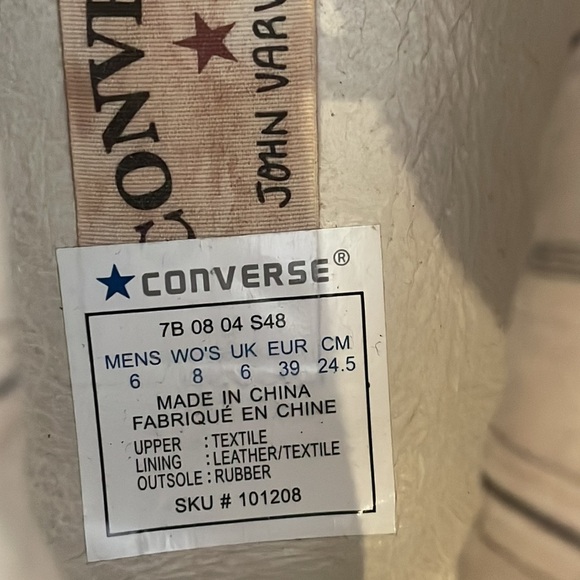 Unisex NWT CONVERSE John Varvatos Chuck Taylor Studded Hightop Sneakers - Picture 7 of 7